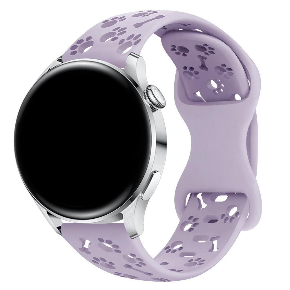 2 шт. Ремешки для Samsung Galaxy watch 4/5/6/7 Гравировка Лапа Собаки Браслет Correa Ремешок Пояс для HUAWEI watch GT 4/5/6/Pro