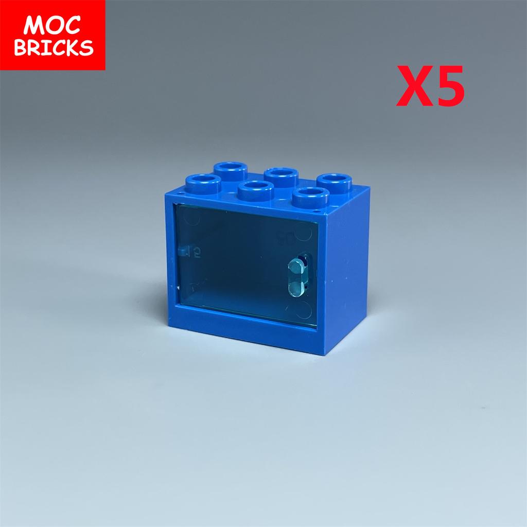 Коробка-шкафчик для кубиков MOC Контейнер 2x3x2 Шкафы Собираемые Частицы 4532 4533 Городской Дом Строительные Кирпичики Детали