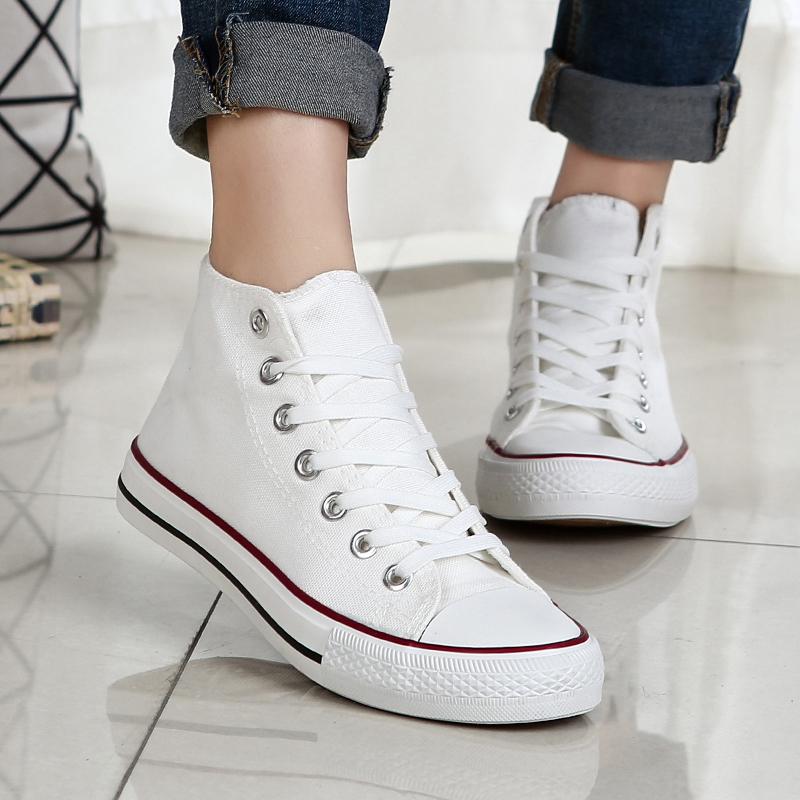Men's/women's High-top Canvas Shoes Couple Shoes Trend Wild Shoes Fashion Denim Shoes Sneakers Men