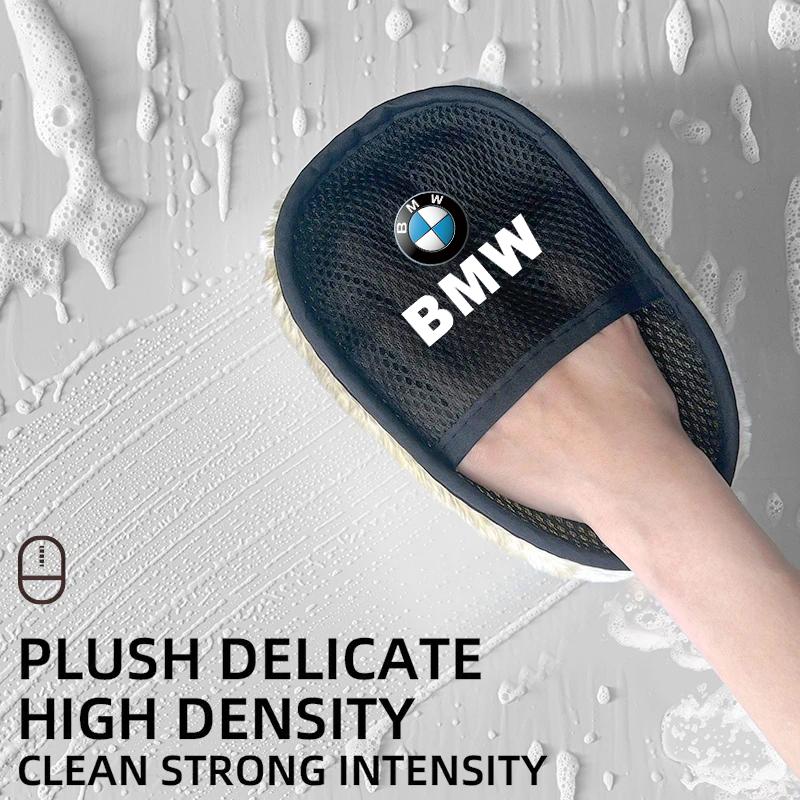 BMW Car Wash Glove Soft for Car Wash Thick Cleaning Detailing Brush sticker For F20 E46 F30 E60 X3 M E70 F40 F10 E39 E36 E87 E90 DA6
