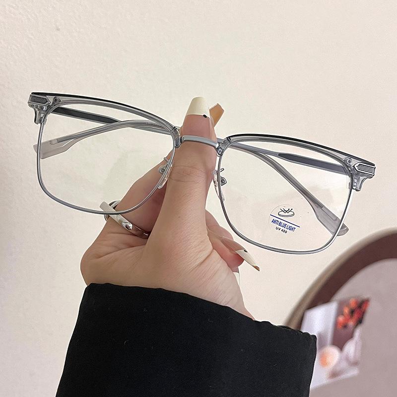Top Superior Quality Men's Glasses Semi-rimless TR90 Material Superior Quality Glasses Frames Women Blue Lightweight Filtering Office Computer Glass