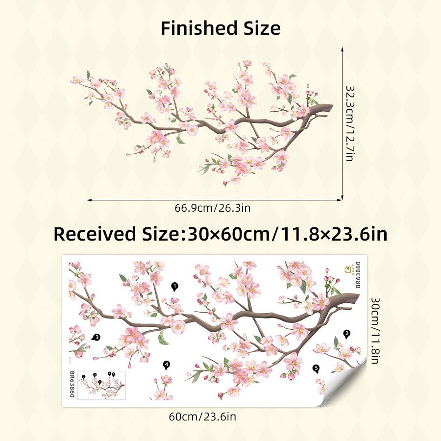 Красивые цветы Наклейка на стену Гостиная Фон Украшения Дома Наклейки Ванная Комната Зеркало Декор Украшение Самоклеящаяся Наклейка