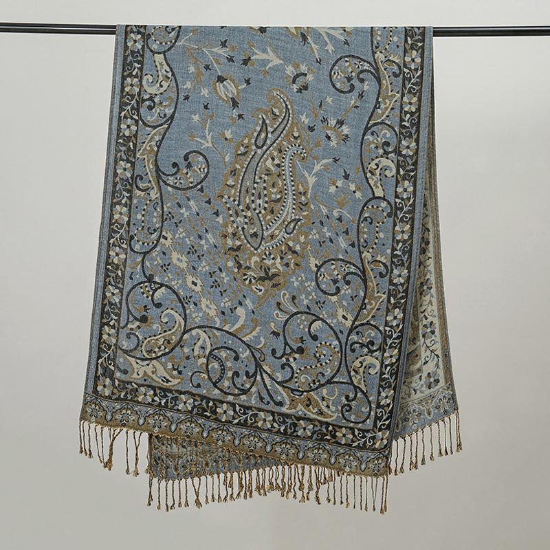 Роскошная зимняя кашемировая шаль из пашмины, женская накидка, теплые осенние шарфы с дизайнерским принтом, женские платки, хлопковые палантины, шарф