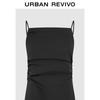 UR Women's Pleated Asymmetrical Strap Dress