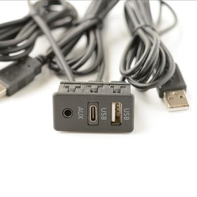 150 см Крепление на приборную панель автомобиля Aux Type-C USB-порт Панель Авто Лодка USB Удлинительный кабель Адаптер