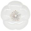 24to3 Nishitomi Ceramics Hasami Ware White Plum Blossom Made In 476218 (Nishitomi) 4-inch Plate, Approx. 12cm, Gold-Painted Design, Japan,
