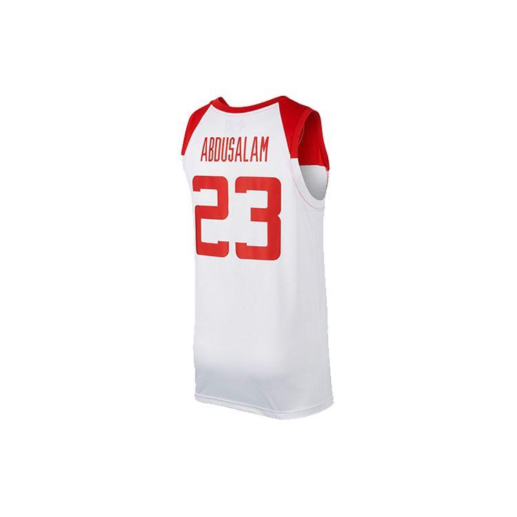 Nike Casual Sports Loose Sleeveless Basketball Jersey China Team Home Edition Abdul-Shalamu No. 23 Men Jersey Red CD9485-104