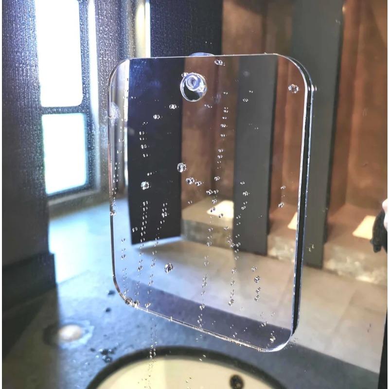 Акриловое зеркало с настенной присоской, зеркало для душа для мужчин, бритья, женщин, макияжа, портативные дорожные аксессуары для ванной комнаты