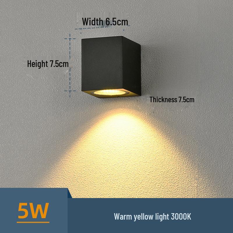 Universal Waterproof Wall Washer Light for Balcony, Courtyard, or Terrace - Exterior Up and Down Outdoor Lighting