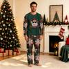 Matching Family Christmas Print Pajamas Set Long Sleeve Top and Pants Loungewear for Adults and Kids