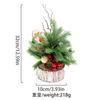 Christmas Tree Desktop Artificial Mini Xmas Tree Decor Red Berry Pinecone Green Home Fireplace Decoration Winter Navidad Gift