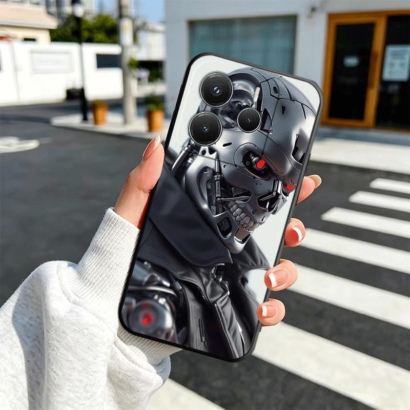 Terminator Arnold Schwarzenegger Soft Phone Case for Xiaomi Redmi Note 12 13 14 15 Pro Plus 11 12S 11S 11T 10 4G Black Cover Bac
