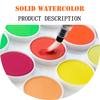 12/16/18/28/36 Colors Portable Solid Watercolor Paint Set Water Color Brush Pen for Child Painting Art Supplies