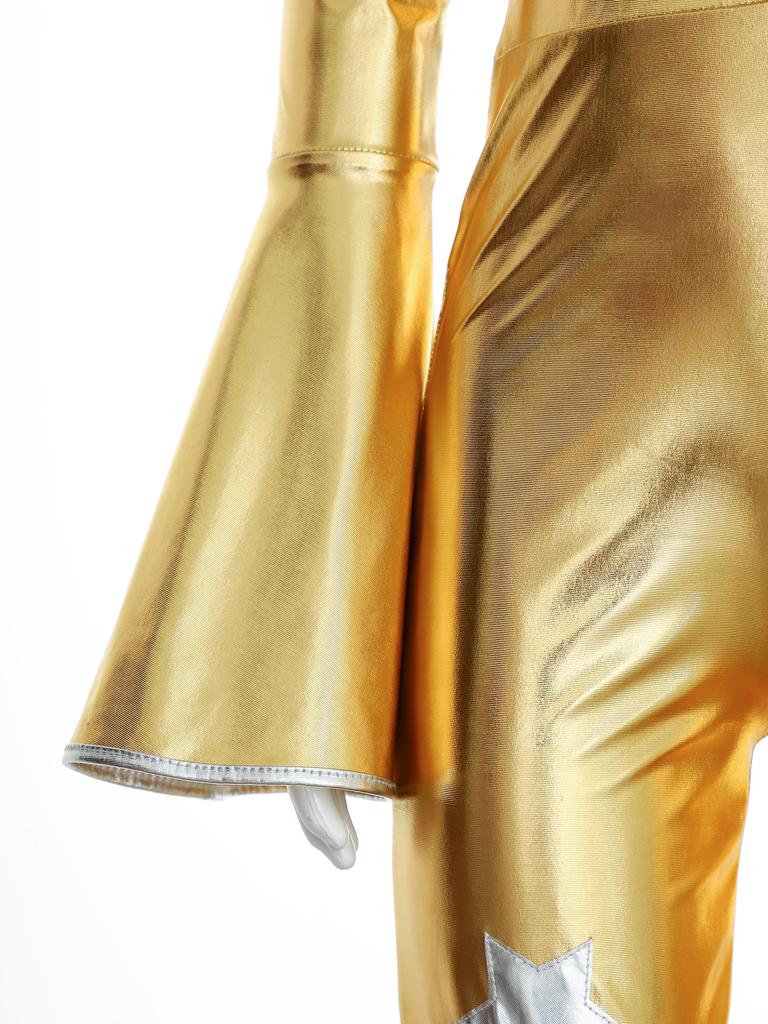 Детский ретро диско-комбинезон 70-х, боди с рукавами-клеш и оборками и брюки-клеш, удобный костюм для танцевальной вечеринки, косплея