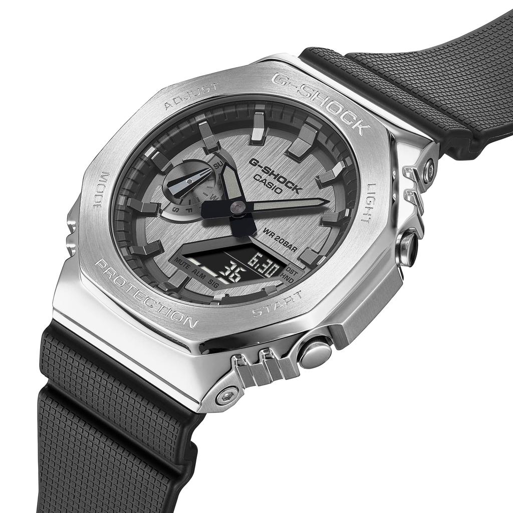 Casio G-SHOCK Metal Covered GM-2100-1A Серебряный Восьмиугольник (параллельный импорт)