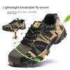Labor Insurance Shoes, Smash-proof and Puncture-proof, Fly-woven Breathable Camouflage Work Shoes