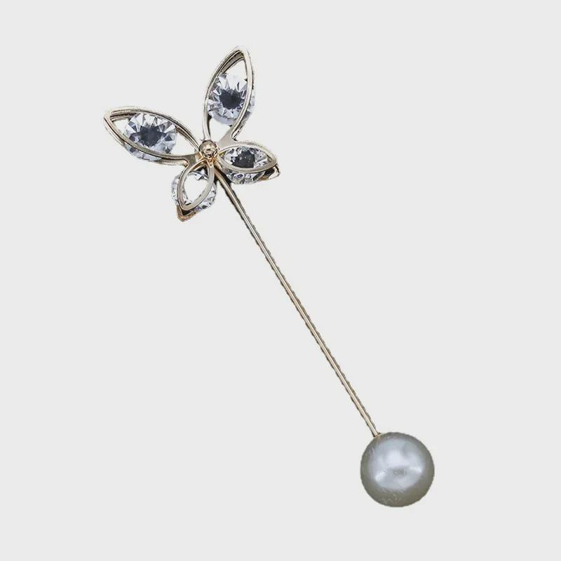 «Брошь из сплава со стразами и жемчугом»: Модный кардиган с защитой от воздействия внешней среды