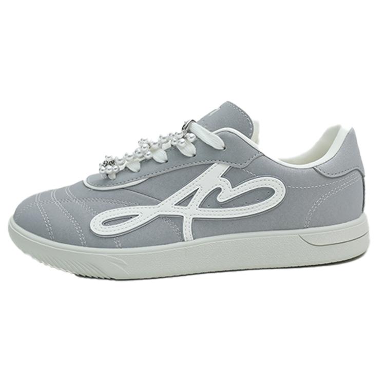 Anta Dream Garden De Xun Trendy Lightweight Comfortable Casual Versatile Low-Top Skate Shoes Women Sneaker Silver Ivory-White 122548038R-3