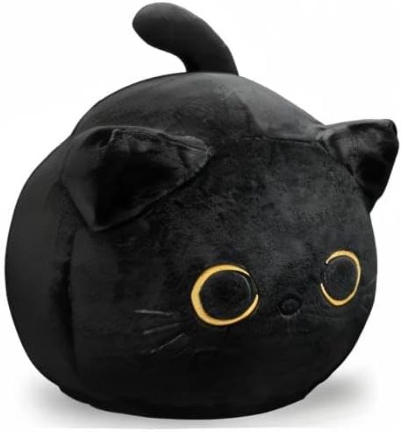30cm Soft Black Cat Plush Toy Pillow - Stuffed Animal for Kids Boys & Girls Birthday Gifts