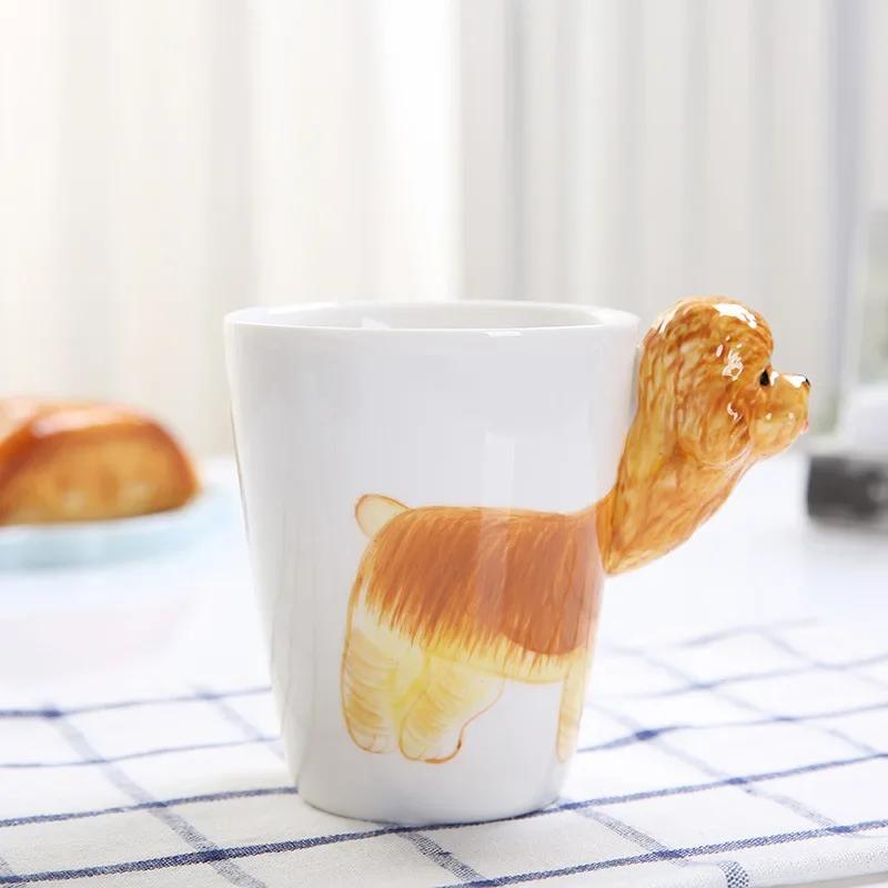 3D трехмерная чашка для воды с изображением животных из мультфильма, высокотемпературная керамическая кружка для молока, кофе, чая, детей, кружка для воды, домашняя кружка