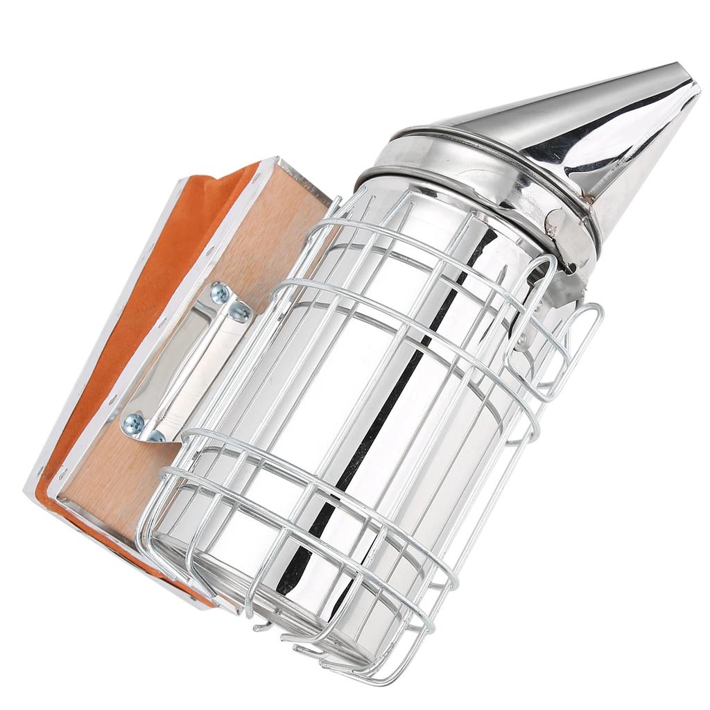 Beekeeping Smoker Cowhide Leather Stainless Steel with Protective Cover Bee Equipment