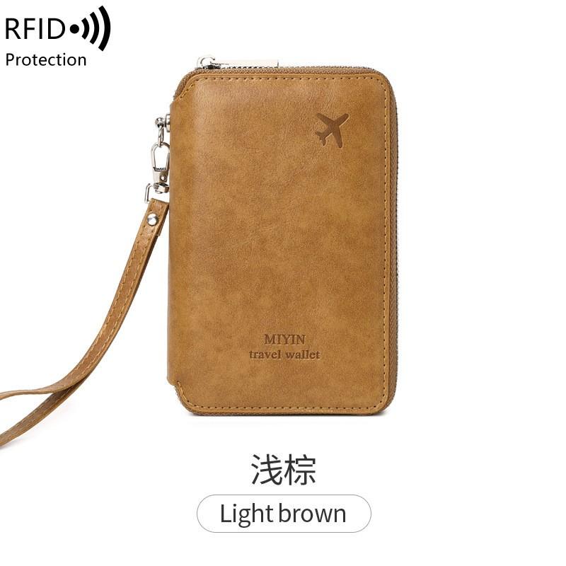 Минималистичный и модный держатель паспорта RFID, многофункциональный дорожный аксессуар из искусственной кожи, держатель паспорта, держатель-кошелек унисекс