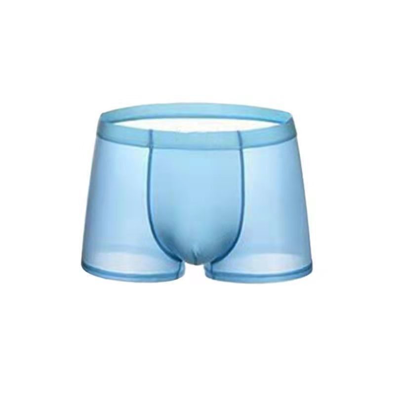 1 шт. мужские шорты-боксеры из ледяного шелка, мужские трусы, бесшовное нижнее белье, мужские трусы, ультратонкие дышащие трусы