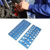 Nut and Bolt Thread Checker, 38-Hole Blue Imperial Metric Aluminum Thread Identification Gauge, High-Precision Nut and Bolt Thread Checker for Repair
