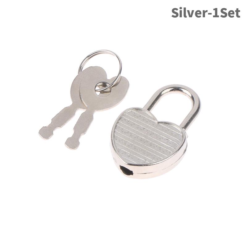 1 комплект висячего замка в форме сердца, аппаратный замок для багажа с замком для шкатулки для драгоценностей, дневника