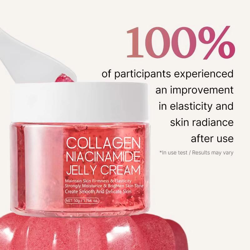 24-часовой крем-желе с коллагеном и ниацинамидом для сияния и лифтинга кожи укрепляет кожный барьер и увлажняет, осветляет кожу