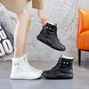 Спортивная хлопковая обувь на мягкой подошве в корейском стиле, новая модель зимы 2024 года, с плюшем, с высоким верхом, повседневная белая обувь, универсальные зимние ботинки