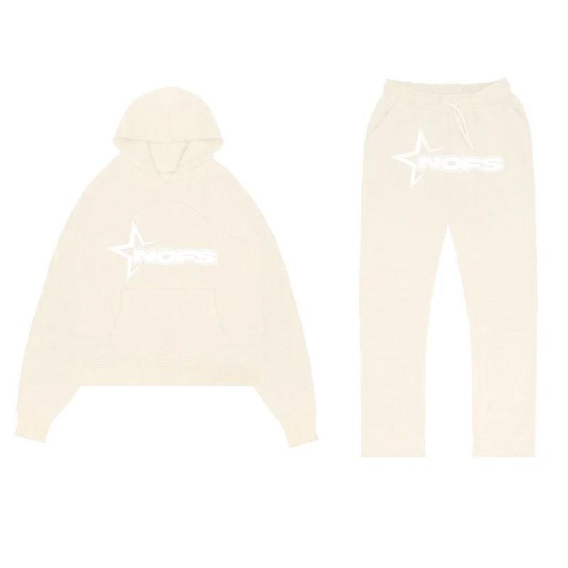 Комплект из худи и штанов в стиле Хип-Хоп Streetwear для мужчин и женщин - С вышивкой, буквенный принт, свободный крой, длинный рукав, унисекс, спортивный костюм