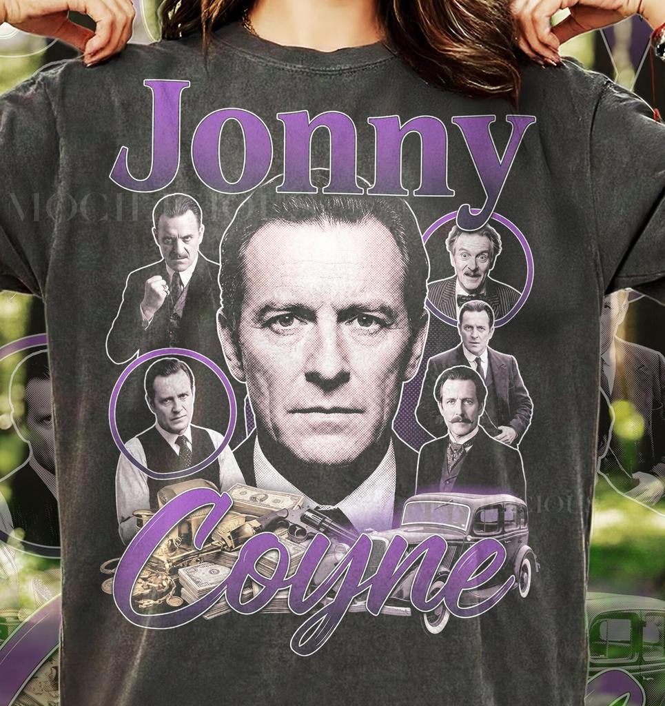 Jonny Coyne Villain Actor Collage Bootleg Crime Drama Comfort Colors® Tshirt, Retro Mobster Fan Gift Tee
