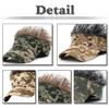 Digital Camouflage Outdoor Free CZ778 Khaki [White Fang] Cap, Fur, Style, Size, Men's, (Digital Gray)