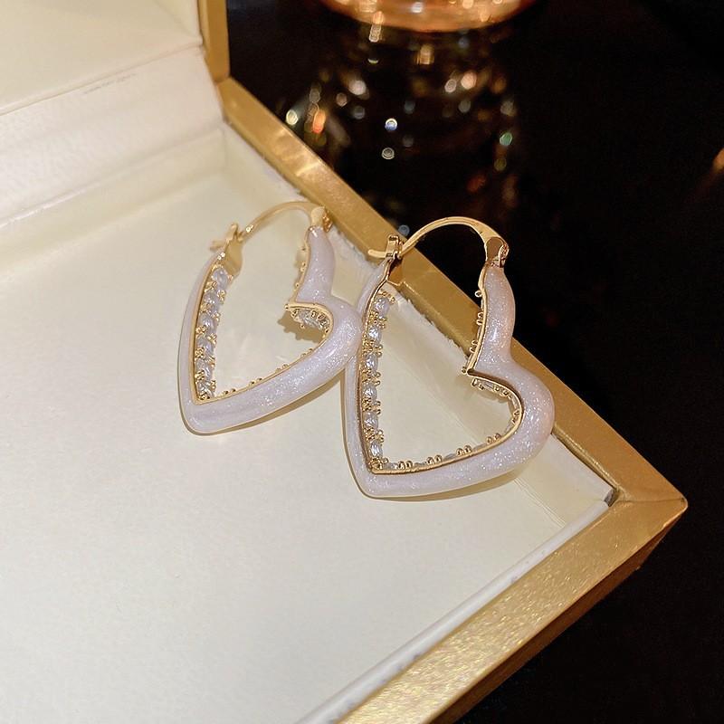 Серьги Love с геометрическим рисунком, простые серьги с цветами, модные серьги с темпераментом, элитные серьги, подарки