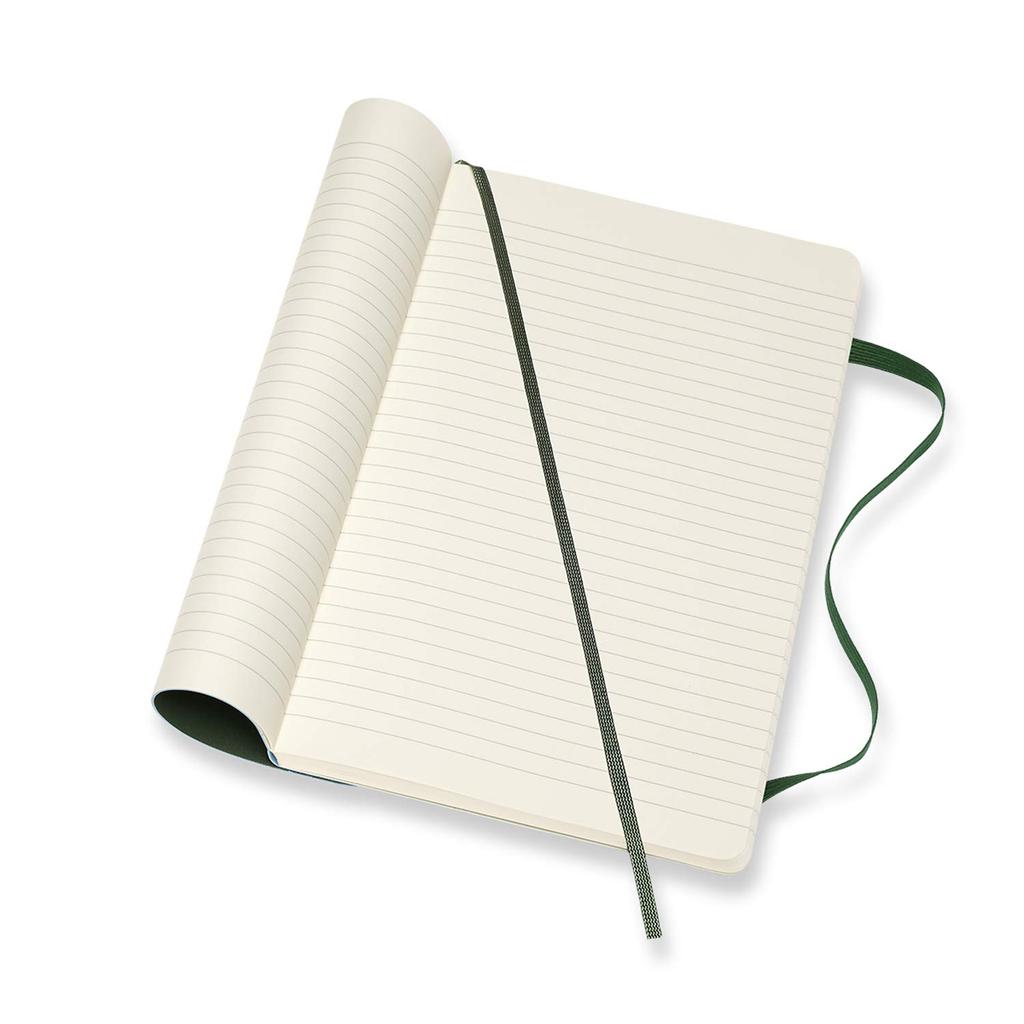 Moleskine Notebook Classic Notebook Soft Cover Ruled Large Size Wide X 21cm Myrtle Green QP616K15 (13cm Long)