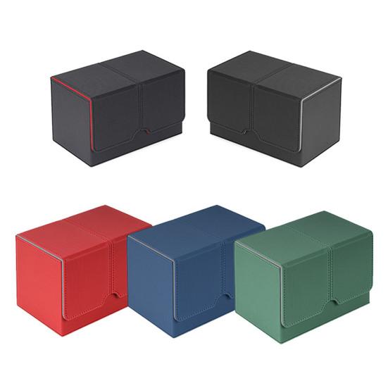 Чехол для колоды магнитных карт, многофункциональный чехол из искусственной кожи TCG, держатель для торговых игровых карт, органайзер, большая вместительная коробка для хранения спортивных игральных карт