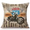 Vintage American Style Muscle Motorcycle Club Art Throw Pillow Case Retro Classic Motorbike Poster Art Linen Cushion Cover Case