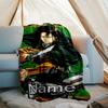 Personalized Custom Name Blanket - Attack on Titan Print Design,Blanket for Sofa,Bed,Travel,Camping - Soft and Warm, Great Gift