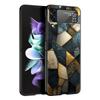 Folds Texture Hard PC Phone Case For Samsung Galaxy Z Flip 7 6 5 4 Black Cover For Galaxy Z Flip 3 Foldable Fundas Shell Capas