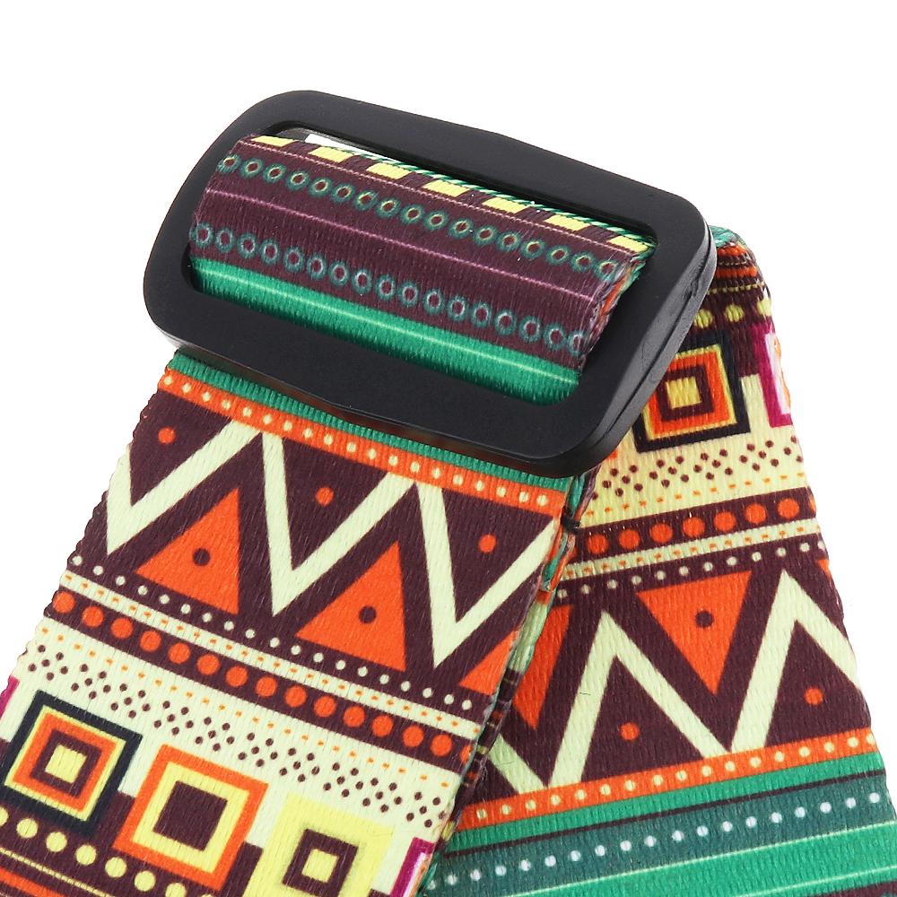 Регулируемый гитарный ремень с принтом в национальном стиле для акустической электрической бас-гитары