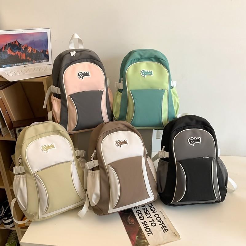 Женский рюкзак в спортивном стиле, школьный рюкзак, контрастный цвет, студенческий рюкзак