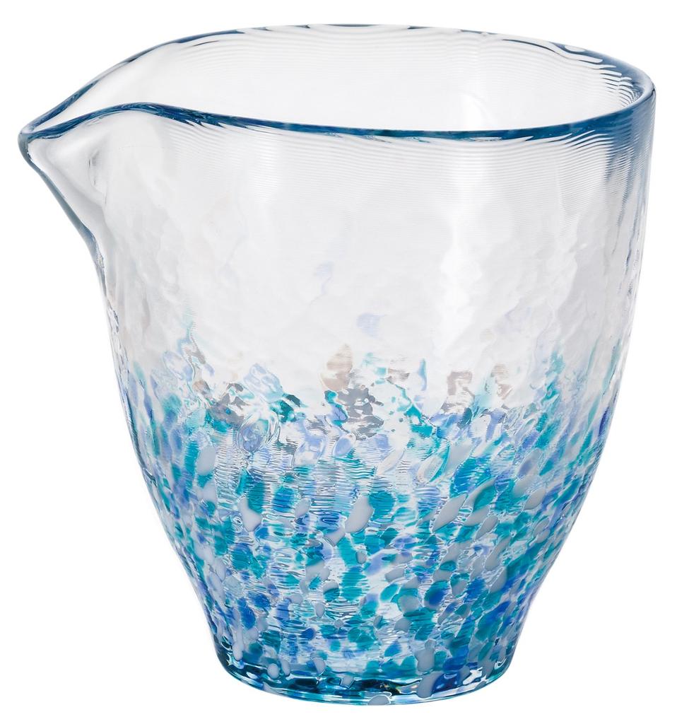 ADERIA Tsugaru Vidro Sake Hydrangea, изготовлено индивидуально, охлажденное саке, подарок на новоселье, небольшой подарок на пенсию, день рождения.
