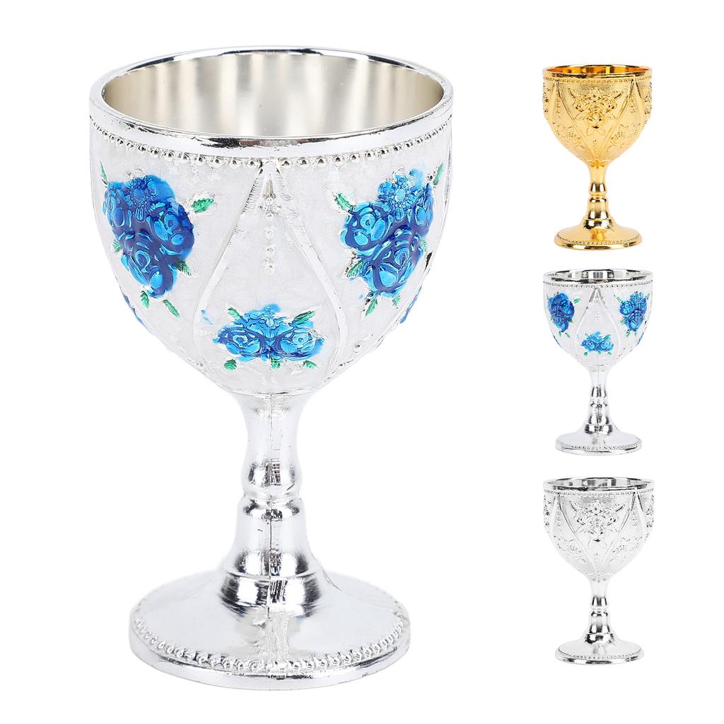 30 мл металлический бокал для вина с резной розой, тисненый кубок, украшение для домашнего бара, путешествия, свадьбы, вечеринки