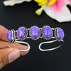 Charoite Gemstone Handmade 925 Sterling Silver Cuff Bangle Adjustable KG-248
