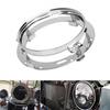 Круглый 7-дюймовый светодиодный кронштейн-адаптер для монтажного кольца фары, хром, подходит для Harley