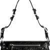 Balenciaga Le Cagole Adjustable Shoulder Strap Studded Magnetic Closure Textured Lambskin Mini Handbag Women handbag Black 7716701VG9Y1000