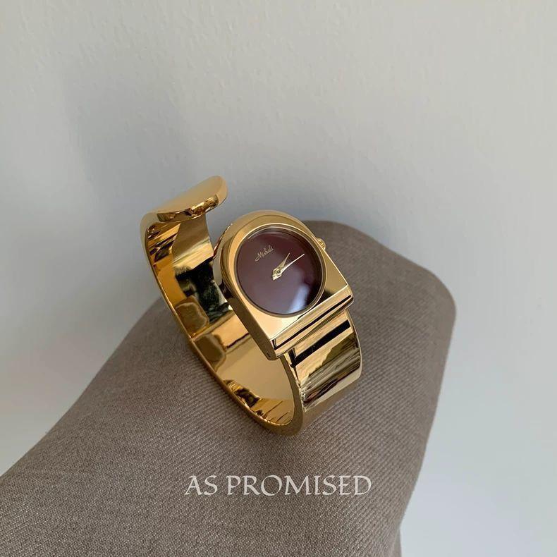 Браслет-часы кварцевые, модный, с темпераментом, из красного золота
