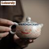 200ml Handmade Imitates Song Ru Kiln Teapot Dunhuang Apsaras Xishi Pot Tea Maker Kettle With Filter Tea Services Collection