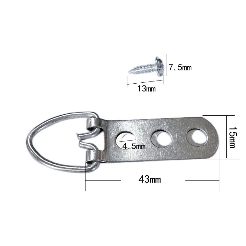 20pcs Corrosion Resistant D-Ring Hooks Steel Frame Hangers Wall Mounting Hangers Picture Frames